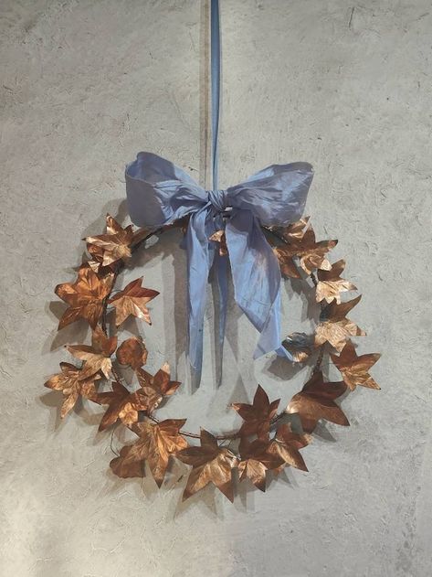 DEBBIEFAIRBRASS - Etsy UK Ivy Wreath, Ivy Garland, English Ivy, Hanging Door, Garland Christmas, Year Round Wreath, Round Wreath, Festive Decor, Metal Wreath