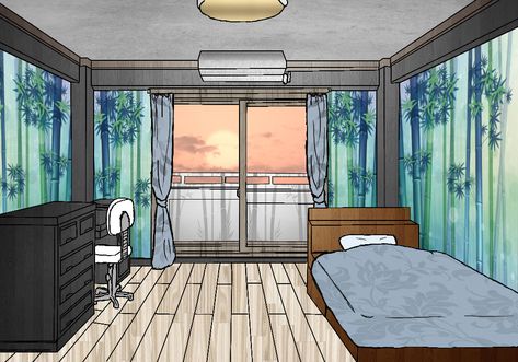 Mha Bedrooms, Bilik Tidur Lelaki, Mha Dorm, Dorm Rooms Ideas, Oc Bnha, Anime House, Girl Dorms, Dorm Inspiration, Dorm Room Designs