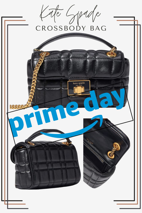 Kate Spade New York Evelyn Quilted Leather Small Shoulder Crossbody. Amazon Prime Day Deals, Prime Day Deals, Amazon Prime Day, Prime Day, Amazon Prime, Quilted Leather, Kate Spade Bag, Kate Spade New York, Kate Spade