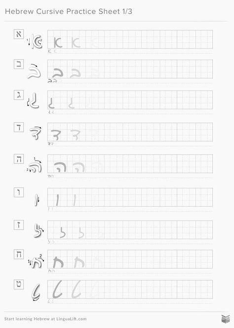 Practice your Hebrew cursive! Hebrew Cursive, Hebrew Learning, Cursive Practice Sheets, Learn Hebrew Alphabet, Hebrew Language Learning, Hebrew Education, Cursive Worksheets, Hebrew Calligraphy, Hebrew Writing