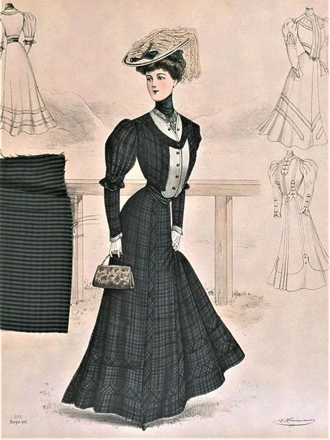 1905 Fashion Plate, 1917 Fashion, 1905 Fashion, 1909 Fashion, Early 20th Century Fashion, Edwardian Gowns, 1900 Fashion, 1890s Fashion, Dandy Style