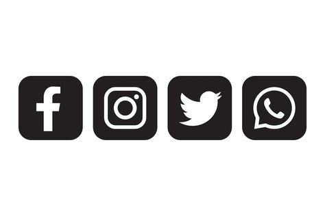 Facebook, instagram, twitter and whatsapp icon Whatsapp Instagram Logo, White App Icons Whatsapp, Facebook Whatsapp Instagram Logo Png, Twitter Icon Png, Facebook Logo Transparent, Facebook Icon Png, Facebook And Instagram Logo, White App Icons, Whatsapp Logo