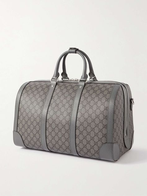 Shop GUCCI Ophidia Leather-Trimmed Monogrammed Coated-Canvas Duffle Bag, Explore the latest in-season GUCCI collection today on MR PORTER Duffle Bag For Men, Gucci Travel Bag, Gucci Travel, Mens Duffle Bag, Shop Gucci, Kash Doll, Gucci Collection, Canvas Duffle Bag, Bag Inspiration