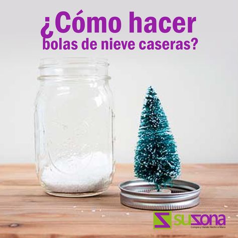 ¿Sabes cómo hacer bolas de nieve? Aprende con este tutorial. Snow Globe Mason Jar, Waterless Snow Globe, Diy Natal, Jars Snow, Boho Christmas Decor, Red Jeep, Vintage Mason Jars, Fairy Jars, Faux Snow