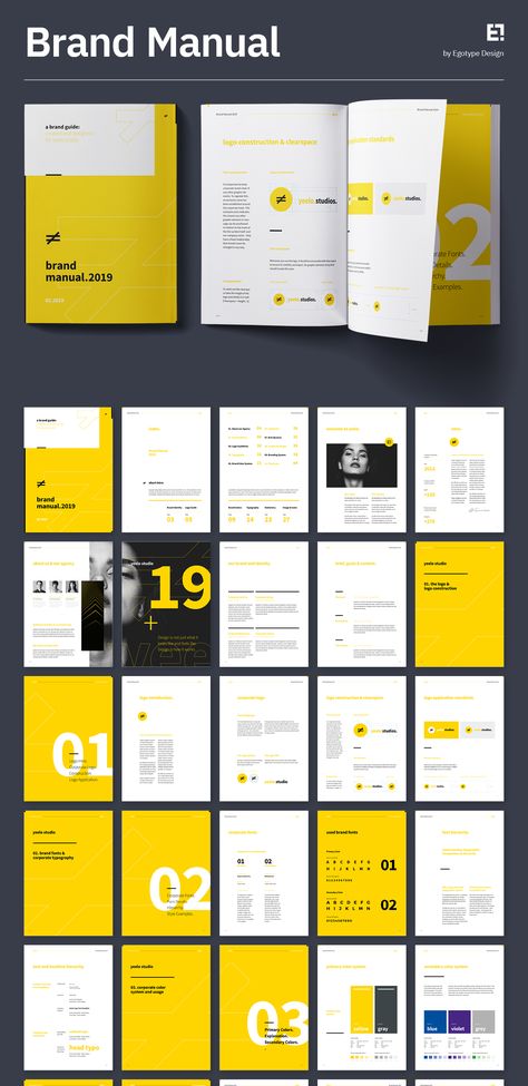 Brand Manual and Identity Template – Corporate Design Brochure – with Real Text!!! Minimal and Professional Brand Manual and Identity Brochure template for creative businesses, created in Adobe InDesign in International DIN A4 and US Letter format. Download Template: https://1.envato.market/Qyjdko Training Manual Design Layout, Training Manual Design, Brand Guidelines Design, Corporate Fonts, Manual Design, Brand Manual, Letter Format, Design Brochure, Brand Guide