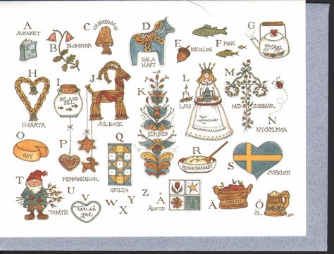 Swedish Alphabet, Learn Swedish, Swedish Traditions, Swedish Language, Swedish Girls, Sweden Travel, Swedish Christmas, Swedish Style, Dala Horse