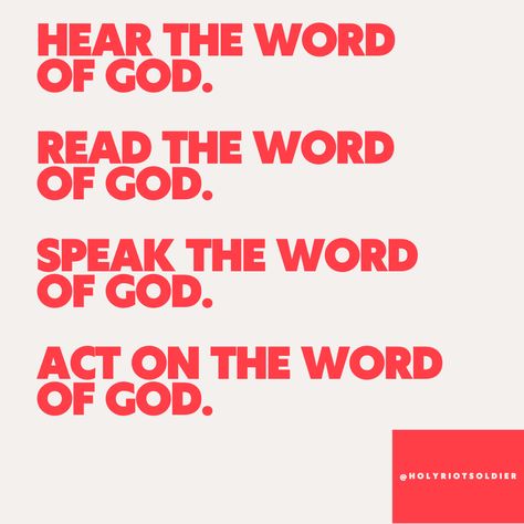 Hear the Word of God. Read the Word of God. Speak the Word of God. Act on the Word of God. Word From God, He Is Speaking The Language Of Gods, Studying Gods Word, What The World Says Vs What God Says, God’s Spoken Word Ministries, Small Business Plan, Speak Life, Bible Study Verses, God Loves You