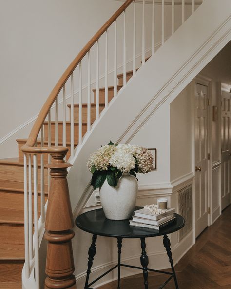 A Few Favorite Faux Spring Stems - Chris Loves Julia Diy White Concrete Countertops, Entry Staircase, Cafe Appliances, Stone Fireplace Makeover, Modern Traditional Home, Blue Gray Paint Colors, Living Room Display, Family Gallery Wall, Painted Staircases