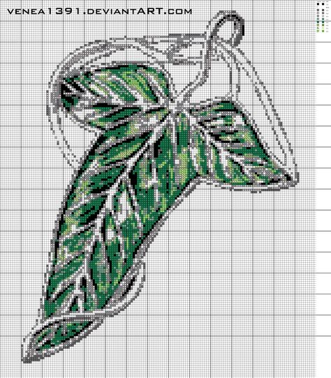 Leaf Of Lorien, Cross Stitch Leaf, Leaf Cross Stitch Pattern, Lotr Alpha Pattern, Lord Of The Rings Cross Stitch Patterns, Leaf Alpha Pattern, Tolkien Cross Stitch Pattern, Leaf Knitting Pattern, Snitches Get Stitches