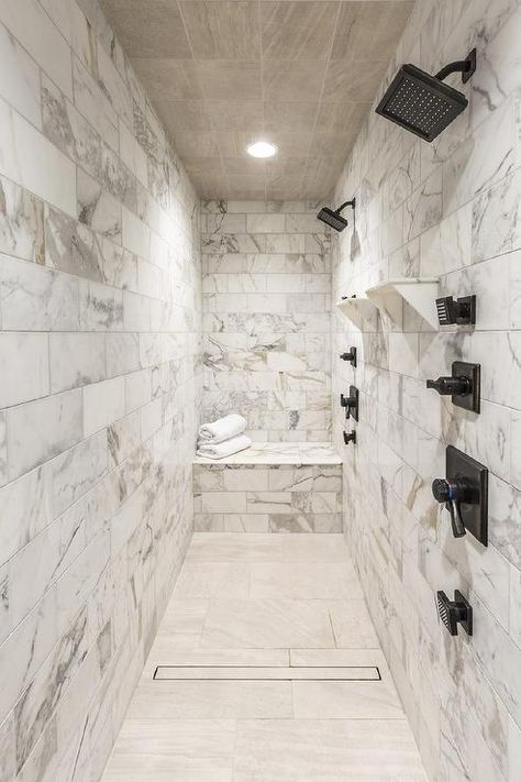 Showers Bathroom, Master Bath Shower, Country Modern Home, Shower Designs, Master Shower, Texas House, Shower Fixtures, Shower Bench, Building House