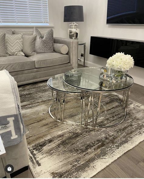 Silver And Taupe Living Room, Decor For Big Living Room, Black Cream And Silver Living Room, Cream Silver And Gold Living Room, Grey White And Gold Living Room, Gold And Silver Living Room, Crushed Velvet Living Room, Cream And Gold Living Room, Condo Living Room Decor