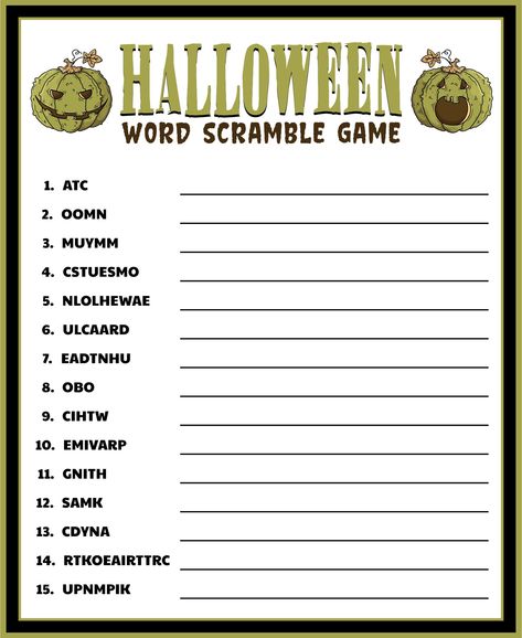 Halloween Word Games Worksheet Printable Halloween Word Games, Games Worksheet, Halloween Word Search, Improve Vocabulary, Scramble Game, Hidden Words, Halloween Words, Engage Kids, Pattern Recognition