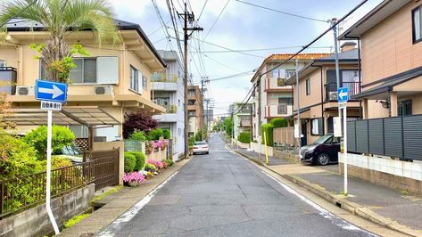 Japan Neighborhood Aesthetic, Japan Neighborhood, Houses Neighborhood, Modern Neighborhood, Japanese Neighborhood, Modern Japanese House, Japanese Houses, Tokyo Vacation, Japanese City