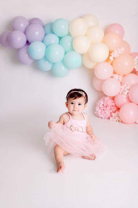 First birthday photo shoot. Rainbow theme cake smash. Rainbow Theme Cake, Birthday Shoots, 1st Birthday Photo, Birthday Photo Shoot, First Birthday Photo, 1st Birthday Cake Smash, Watercolor Cake, 1st Birthday Photos, Birthday Cake Smash