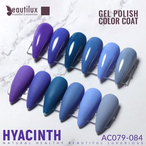 Blue Color Nails, Led Nails, Gel Nail Polish Colors, Uv Gel Nail Polish, Nail Gel Polish, Nail Polish Kits, Gel Lacquer, Gel Polish Colors, Uv Gel Nails