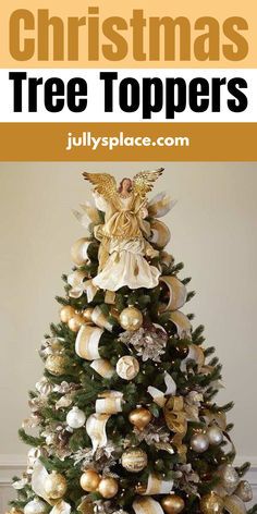 Christmas Tree With Angel Topper, Angel Topper Christmas Tree, Homemade Angel Tree Topper, Angel Tree Topper Ideas, Christmas Toppers Tree Ideas, Tree Toppers Christmas Unique, Religious Christmas Tree, Christmas Tree Topper Ideas, Tree Toppers Christmas