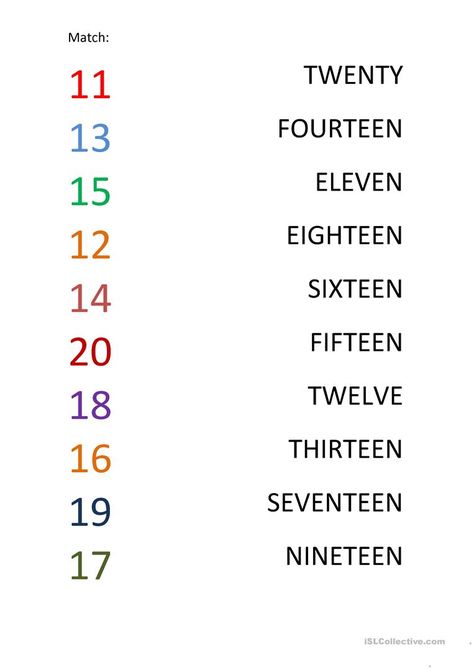 Number Words Worksheets, Materi Bahasa Inggris, Math Addition Worksheets, English Worksheets For Kindergarten, Grammar For Kids, Kindergarten Reading Worksheets, Mathematics Worksheets, Numbers Kindergarten, Teaching Numbers