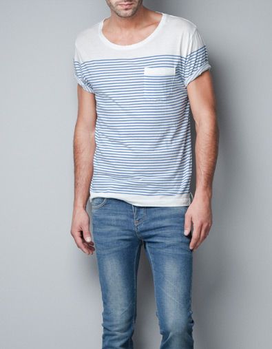 Zara Men, Zara Fashion, Sharp Dressed Man, Men Clothes, Well Dressed Men, Inspiration Mode, Striped Tee, Well Dressed, Look Cool