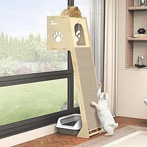 Modern Cat Tower, Cat Balls, Cat Window Bed, Hidden Litter Boxes, Cat Climbing Tower, Cat Tree Scratching Post, Cat Window Perch, Window Perch, Cat Lounge