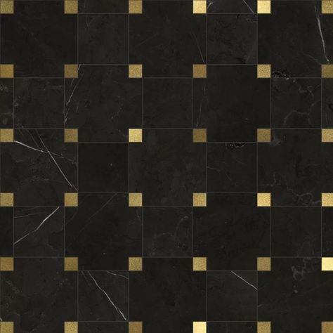 Audrey Lane, Black Porcelain Tiles, Metal Mosaic, Black And Gold Bathroom, Metal Mosaic Tiles, Restaurant Flooring, Gold Tile, Tile Color, Ceramic Subway Tile