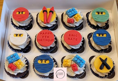 Ninjago Cupcakes, Ninja Lego, Ninjago Birthday, Food Board, Birthday Cupcakes, Homemade Cakes, Birthday Cakes, Birthday Ideas, Lego