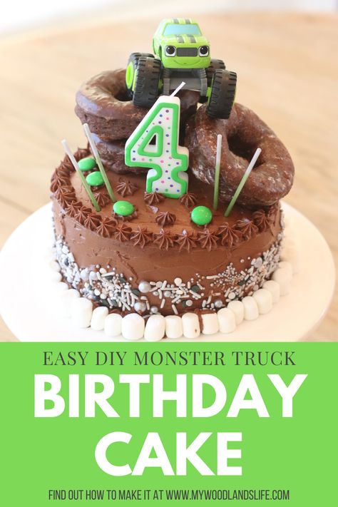 Diy Monster Truck, Blaze Birthday Cake, Blaze And The Monster Machines Cake, Monster Jam Cake, Blaze Cakes, Monster Truck Birthday Cake, Truck Birthday Cake, Blaze Birthday Party, Truck Birthday Cakes