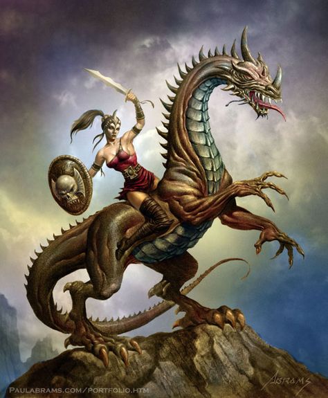 Woman Riding Dragon, Riding Dragon, Monochromatic Painting, Dragon Horse, Dragon Warrior, Bristol Board, Dragon Rider, Dragon Pictures, Dragon Ball Super Manga