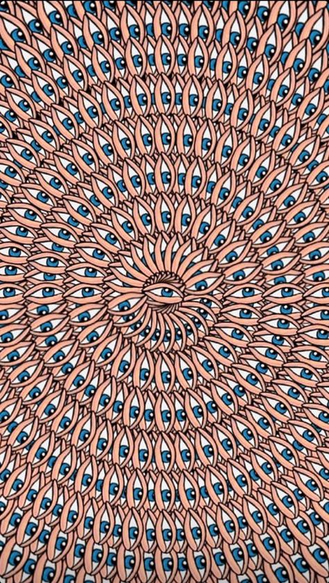 Mindset Wallpaper, Tessellation Patterns, Eyeball Art, Trippy Visuals, Spirit Animal Art, Psychadelic Art, Hippie Painting, Trippy Wallpaper, Mushroom Art