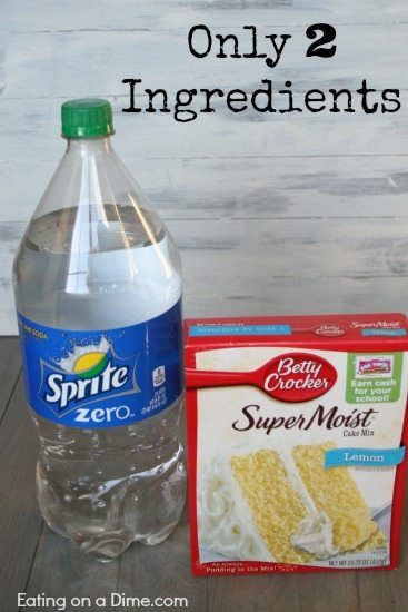 Diet Sprite Cake, Weight Watcher Cake With Soda, Sprite Recipes Food, 2 Ingredient Cupcakes, Sprite Cake Recipe, Sprite Cupcakes, Diet Cupcakes, Pineapple Malibu, Sprite Cake