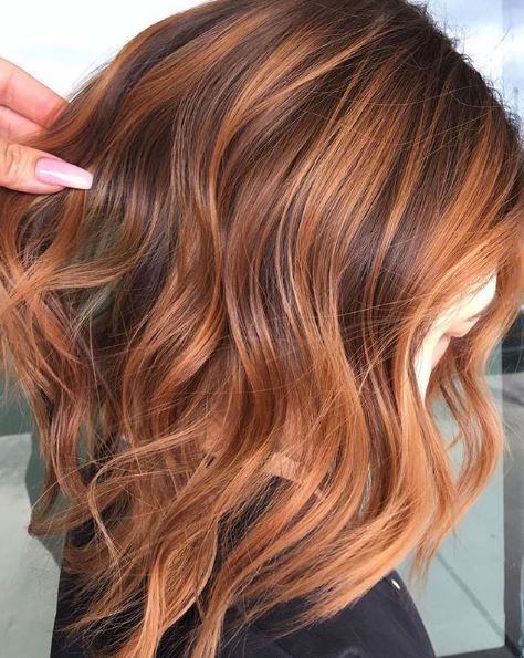 20 Red-Hot Hair Colors and Styles - Color - Modern Salon Brown Highlights Brown Hair, Hair Highlights Brown, Wedding Hair Color, Highlights Brown Hair Short, Brown Hair Highlights, Highlights Brown Hair Balayage, Brown Hair With Caramel Highlights, Wedding Hair Colors, Rambut Brunette