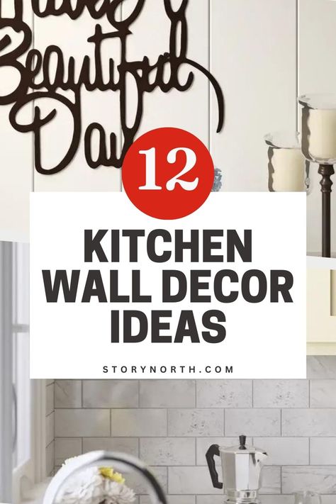 Save this pin for creative ways to spice up your kitchen walls! Elevate your home decor with these unique ideas. #homedecor #kitchenideas #walldecor #homedesign Kitchen Decorating Ideas Wall, Kitchen Wall Art Ideas, Kitchen Wall Ideas, Kitchen Wall Decor Ideas, Kitchen Feature Wall, Modern Kitchen Wall Decor, Grey Kitchen Walls, Paper Wall Decor, Kitchen Walls