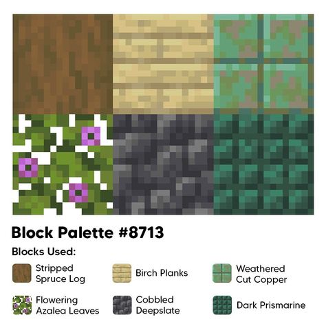 Minecraft Palette, Minecraft Pallets, Block Pallets, Minecraft Ender Dragon, Cottagecore Minecraft, Minecraft Things, Minecraft Blocks, Minecraft Banner Designs, Minecraft House Plans