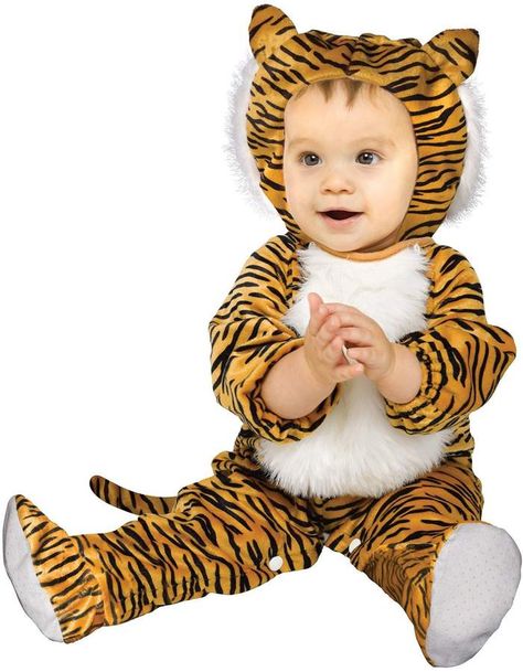 Cuddly Tiger Child's Halloween Costume #costume#authentic#adorable Baby Tiger Costume, Tiger Halloween Costume, Tiger Halloween, Infant Costume, Halloween Kids Costumes Girls, Pregnant Halloween Costumes, Animal Halloween Costumes, Tiger Costume, Costume Toddler