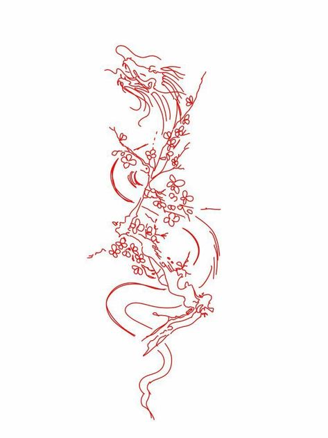 Blue Dragon Tattoo, Black Dragon Tattoo, Red Dragon Tattoo, Egyptian Tattoo Sleeve, Mystical Tattoos, Dragon Tattoo For Women, Back Of Shoulder Tattoo, Red Ink Tattoos, Cute Tattoos For Women