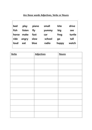 Adjectives Worksheet 2nd Grade, Adjectives Nouns And Verbs, 4th Grade Spelling Words, Noun Verb Adjective, Linking Verbs Worksheet, Adverbs Worksheet, Good Adjectives, Nouns Verbs Adjectives Adverbs, Part Of Speech Noun