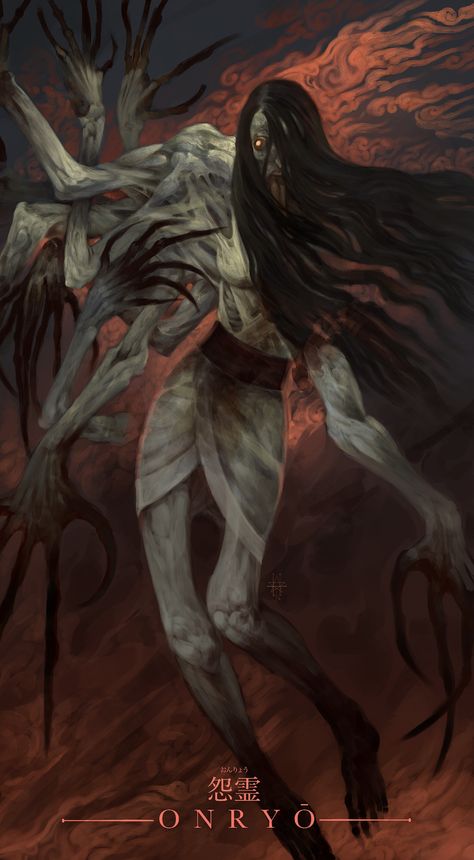 Nightmarish Art, Spirit Of Vengeance, Character Design Challenge, Creepy Drawings, Dark Creatures, Creepy Monster, Cool Monsters, 다크 판타지, Monster Concept Art