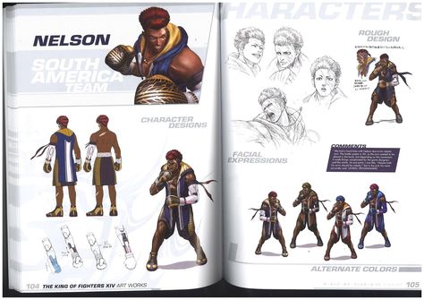 KOF XIV: Nelson Artbook scan Artbook Design, Concept Art Books, Publishing Design, Portfolio Book, Artist Portfolio, Graphic Design Layouts, Book Layout, Cinematic Photography, Art Books