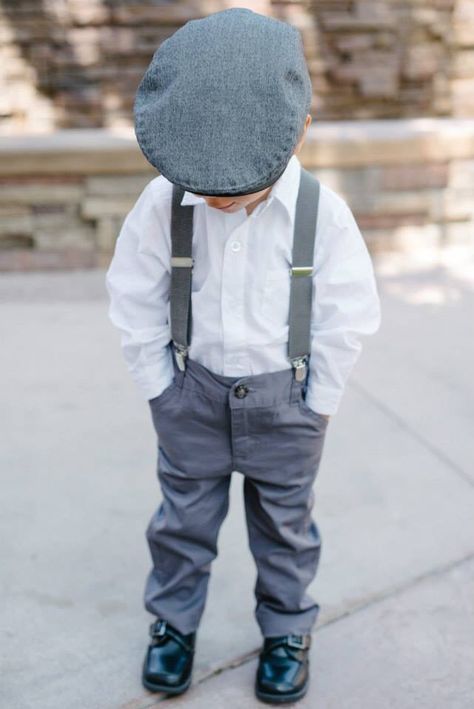 Gray suit for ring boy, ring bearer, suspenders Ring Bearer Gray Outfit, Suspenders Wedding Ring Bearer, Light Grey Ring Bearer Outfit, Dusty Blue Wedding Ring Bearer, Ring Bearer Outfit Grey, Ring Bearer Brown Suspenders, Ring Bearer Boy, Ring Boy, Rose Gold Halo Engagement Ring