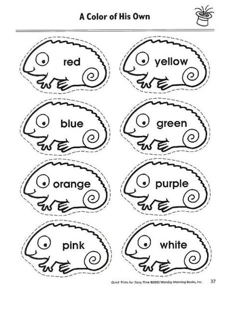 A color of his own! I love this book and the great printable activity to go along with it! A Color Of His Own, Mixed Up Chameleon, Eric Carle Activities, Leo Lionni, Color Unit, Preschool Colors, Leo Lion, Author Studies, Preschool Theme