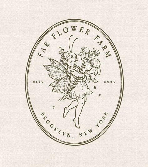 Farm Moodboard, Fairy Logo, Briar Patch, Pola Kotak, Affiches D'art Déco, Logo Fleur, Florist Logo, Inspiration Logo Design, Flower Logo Design