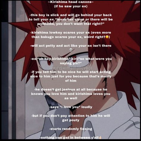 Kirishima Headcannons, Kirishima Imagine, Kiri Headcanons, Kirishima As A Boyfriend, Kirishima Headcanon, Mha Boyfriend, Mha Headcanons, Stop Wasting Your Time, Cute Imagines