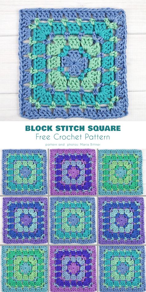 Beginners' Free Crochet Patterns for Granny Squares Fancy Granny Squares, Crochet Blocks Free Pattern Squares, Crochet Granny Square Blanket Ideas, Different Granny Squares, Unique Granny Square Crochet Pattern, Cute Granny Squares Free Pattern, Big Granny Square Pattern, Pretty Granny Squares, Crochet Granny Squares Together