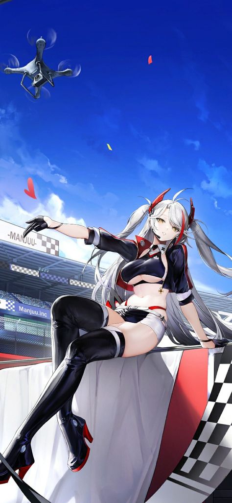 Azur Lane Prinz Eugen Wallpaper, Azur Lane Prinz Eugen, Azure Lane, Race Outfit, Futuristic Armor, Prinz Eugen, Hair Color Brown, Anime Military, Brown Hairstyles