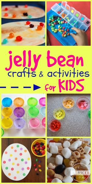 20 Kids Activities for National Jelly Bean Day on April 22 - so many fun, clever ideas for kids of all ages Bean Crafts, Easter Art Project, Activities For Seniors, Mardi Gras Crafts, Crafts And Activities For Kids, Back To School Crafts, Senior Gifts, Easter Art, Jelly Bean