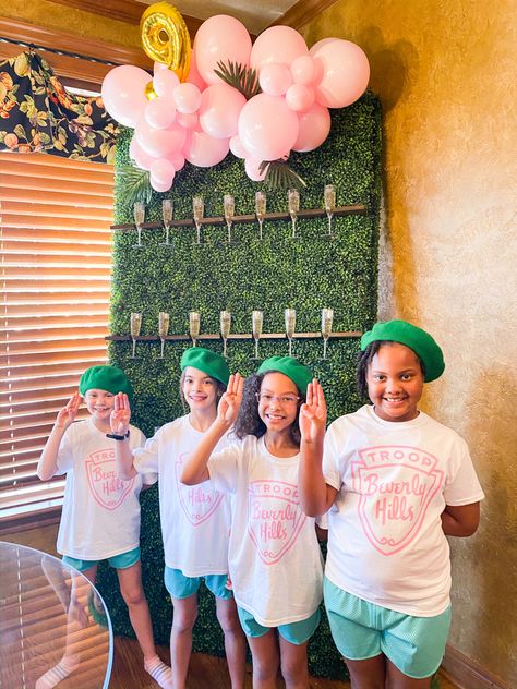 Troop Beverly Hills Birthday Party, Troop Beverly Hills Party, Glamping Birthday Party, 2024 Party, Glamping Birthday, Sky Ranch, Troop Beverly Hills, Camping Party, Shower Themes