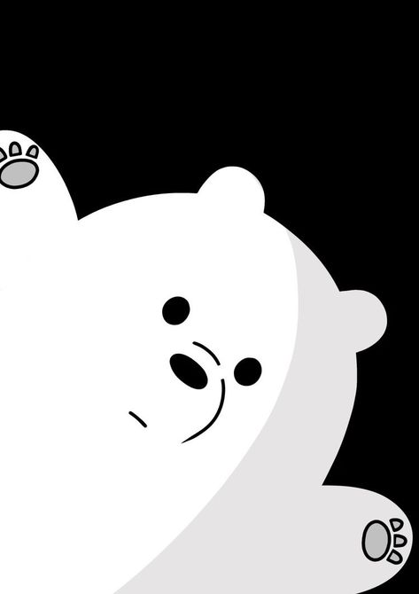 Ice Bear Wallpaper Black, Polar Bear Wallpaper, Dark Purple Wallpaper, Wallpaper Homescreen, We Bare Bears Wallpapers, Wallpaper Themes, Cute Wallpapers For Ipad, Cute Summer Wallpapers, Ice Bear