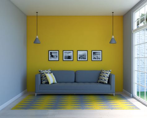 Yellow Walls Living Room, Interior Design Yellow, Yellow Room Decor, Yellow Accent Walls, Yellow Decor Living Room, Yellow Wall Decor, Room Color Combination, Wall Color Combination, Living Room Wall Color