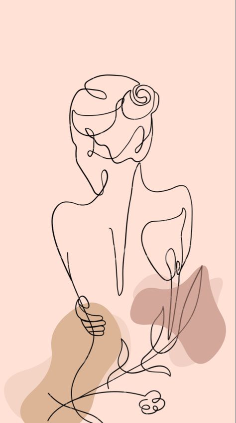 Boho Painting, Line Artwork, Woman Drawing, Woman Silhouette, Line Illustration, Modern Wall Decor, Digital Art Prints, Line Drawing, Pastel Colors