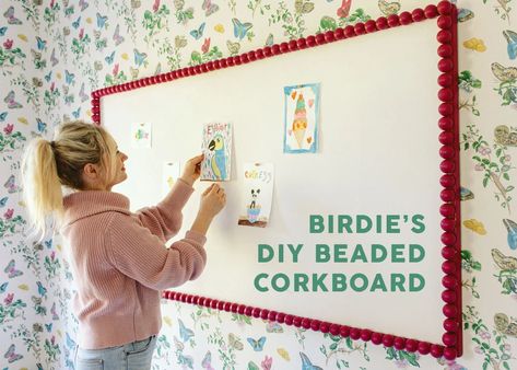 Large Cork Board Wall, Pin Board Ideas, Cork Board Wall, Diy Cork Board, Homeschool Room, Cork Diy, Girls Rooms, Emily Henderson, Closet Makeover