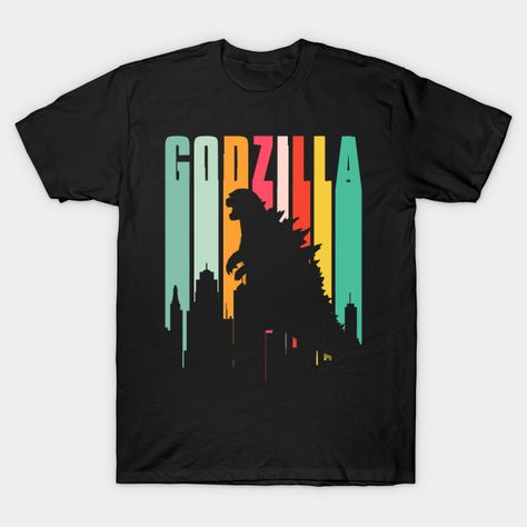 Godzilla Rainbow Vintage - Godzilla King Of The Monsters - T-Shirt ... Outfit Cumpleaños, Vintage Godzilla, Godzilla Vs King Kong, Godzilla Party, Godzilla Birthday Party, Godzilla Birthday, Godzilla King Of The Monsters, Kong Godzilla, Rainbow Vintage